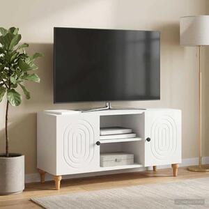 TV szekrény Magasfényű Fehér 102 x 34,5 x 50 cm Szerelt Fa