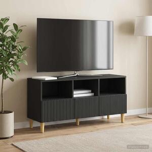 TV szekrény fiókkal Fekete 102 x 34,5 x 50 cm Szerelt Fa