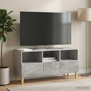 TV szekrény fiókkal Betonszürke 102 x 34,5 x 50 cm Szerelt Fa