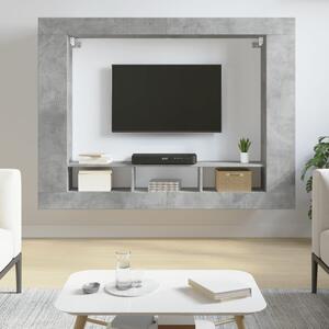 Betonszürke szerelt fa TV-szekrény 152x22x113 cm