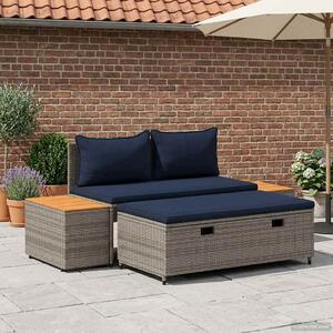 Kültéri kanapé szett 4 -Seater 4 pcs 55 x 30 x 39 cm