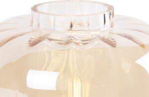 Design asztali lámpa fekete borostyánüveggel - Qara