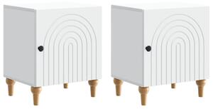 Éjjeliszekrény 2 pcs Fehér 43 x 34,5 x 50 cm Szerelt Fa