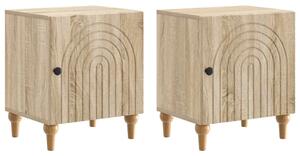 Éjjeliszekrény 2 pcs Sonoma Tölgy 43 x 34,5 x 50 cm Szerelt Fa