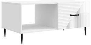 Dohányzóasztal Magasfényű Fehér 90 x 50 x 40 cm Szerelt Fa