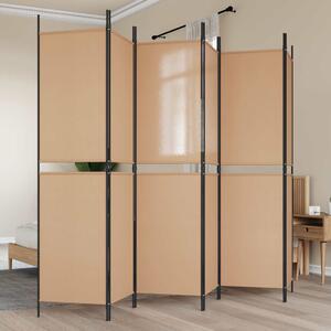 6-paneles szobaelválasztó Bézs 300 x 200 cm Szövet