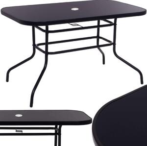 Springos kerti Asztal 120x70x70cm - Fekete