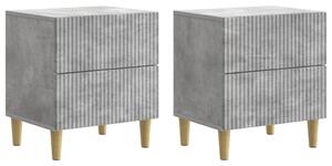 Éjjeliszekrény 2 pcs Betonszürke 43 x 34,5 x 48 cm Szerelt Fa