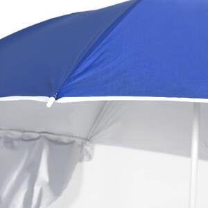 VidaXL kék strandnapernyő oldalfalakkal 215 cm