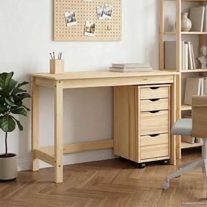 Íróasztal és gurulós szekrény szett MOSS 2 pcs Barna