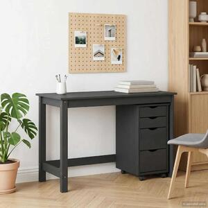 Íróasztal és gurulós szekrény szett MOSS 2 pcs Szürke