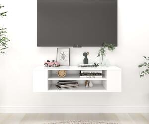 Fehér szerelt fa függő TV-szekrény 100 x 30 x 26,5 cm