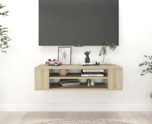 Sonoma tölgy színű szerelt fa függő TV-szekrény 100x30x26,5 cm