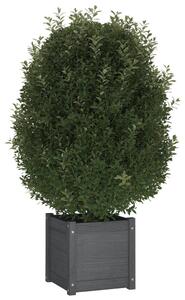 VidaXL szürke tömör fenyőfa kerti virágtartó 40 x 40 x 40 cm