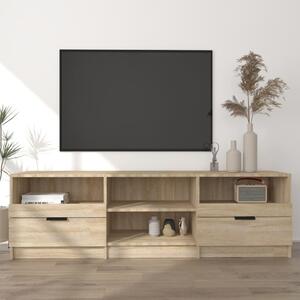 Sonoma-tölgyszínű szerelt fa fali TV-szekrény 150x33,5x45 cm