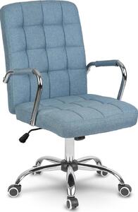 Irodai szék, Sofotel Benton, kék, műbőr kárpitozás, dönthető Tilt mechanika, magasságállítás, ergonomikus háttámla, karfával