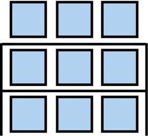 Raklaptároló polcállvány Cell, alapkivitel, 210,6 x 270 x 75 cm, 3 200 kg, 2 szint, kék