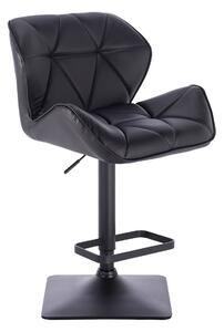 HC111KW Fekete modern műbőr szék fekete lábbal