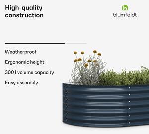 Blumfeldt High Grow Extended, magaságyás, 150 x 60 x 43 cm, hullámos acéllemezből, egyszerű összeszerelés, rozsda- és fagyálló