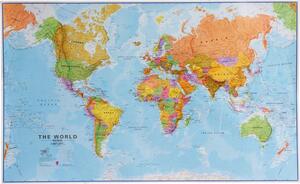 Politikai világtérkép, 200 x 120 cm