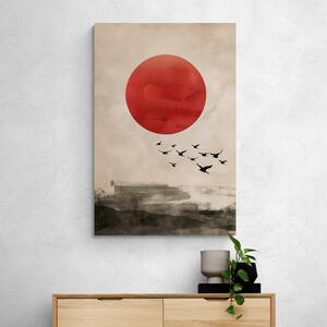 Kép japandi piros hold varázsa