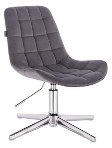 HR590CROSS Grafit modern velúr szék