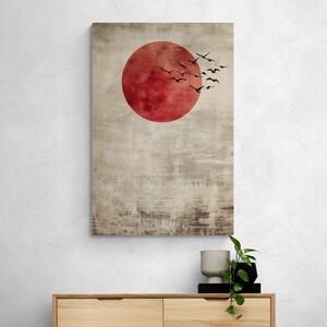 Kép japandi piros hold