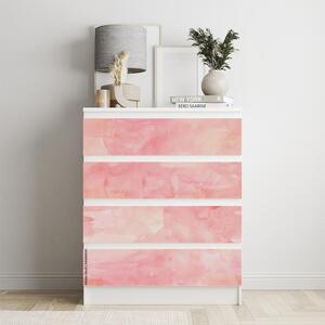 IKEA MALM bútormatrica - rózsaszín akvarell