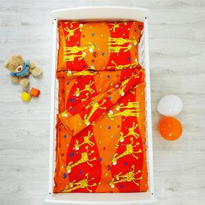EMI zsiráfos narancssárga gyerek ágyneműhuzat: Standard egyszemélyes szett 1x (200x140) + 1x (90x70) cm
