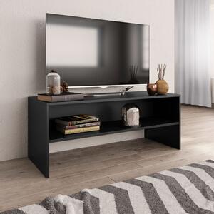 Fekete szerelt fa TV-szekrény 100 x 40 x 40 cm