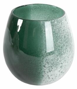 Saloma1 zöld üveg váza 18x18x19 cm