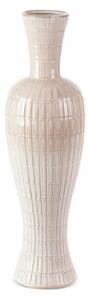 Edna kerámia nagy váza Krémszín 17x17x56 cm