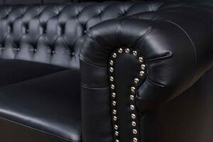 Design 3-szémelyes ülőgarnitúra Chesterfield 205 cm fekete