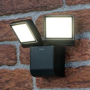 Theben LED kültéri fali lámpa theLeda S17-100L, fekete, 2-lámpás, Fekete, Műanyag