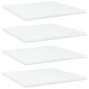 VidaXL 4 db fehér szerelt fa könyvespolc 40 x 40 x 1,5 cm