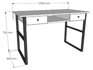 Design íróasztal Daemyn 120 cm dió utánzata