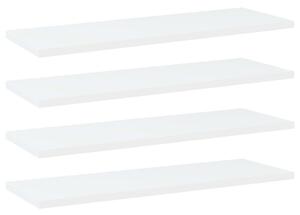 VidaXL 4 db fehér szerelt fa könyvespolc 60 x 20 x 1,5 cm
