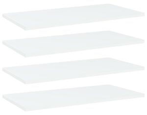 4 db fehér forgácslap könyvespolc 60 x 30 x 1,5 cm