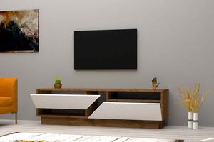 Design TV asztal Basye 160 cm fehér dió