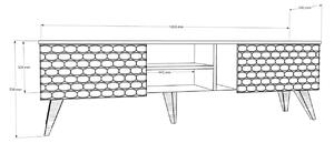 Design TV asztal Gallio 180 cm fehér dió