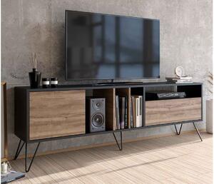 Design TV asztal Baqia 180 cm fekete dió