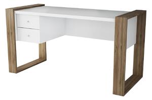 Design íróasztal Valarae 158,4 cm fehér dió