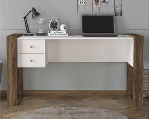 Design íróasztal Valarae 158,4 cm fehér dió