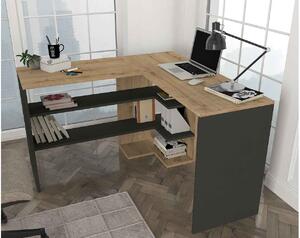 Design sarok íróasztal Fawzia antracit