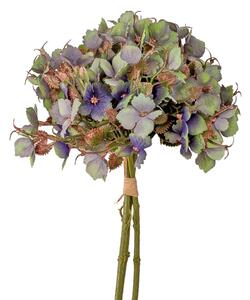 Royal Grape Flower, 35cm magas selyemvirág köteg - Kékes zöld