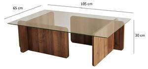 Design dohányzóasztal Belicia 105 cm dió utánzata