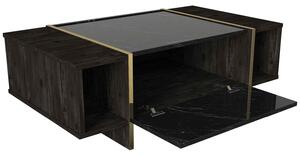 Design dohányzóasztal Sakeena 103,8 cm fekete
