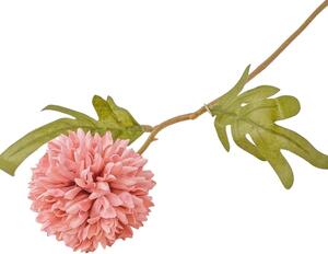 Dandelion selyemvirág szál, 38cm magas - Rózsaszín