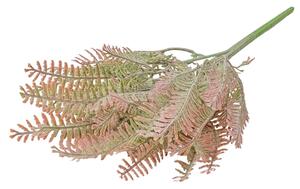 Páfrány műnövény csokor, 36cm magas - Halvány vöröses zöld