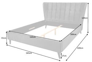 Design ágy Violetta 160 x 200 cm sötétzöld bársony